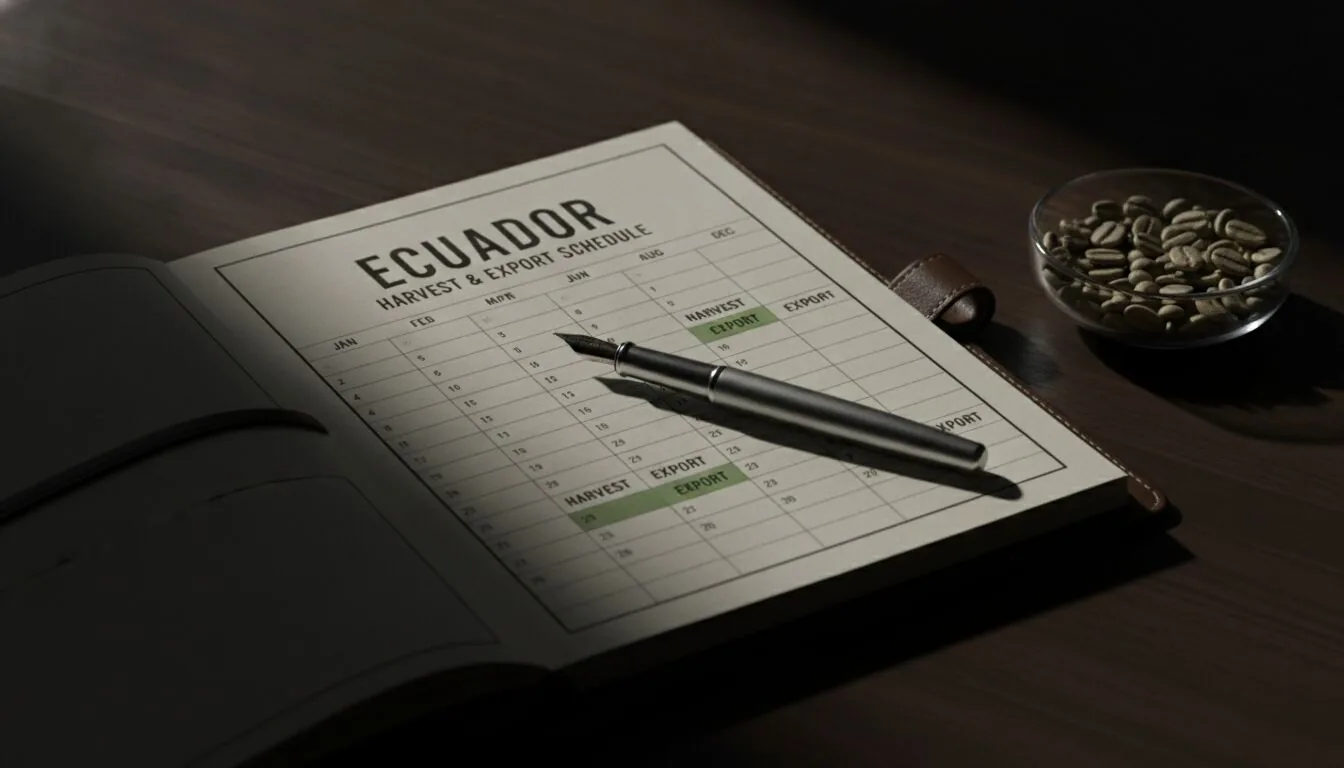 Calendario de Exportación de Café Ecuador
